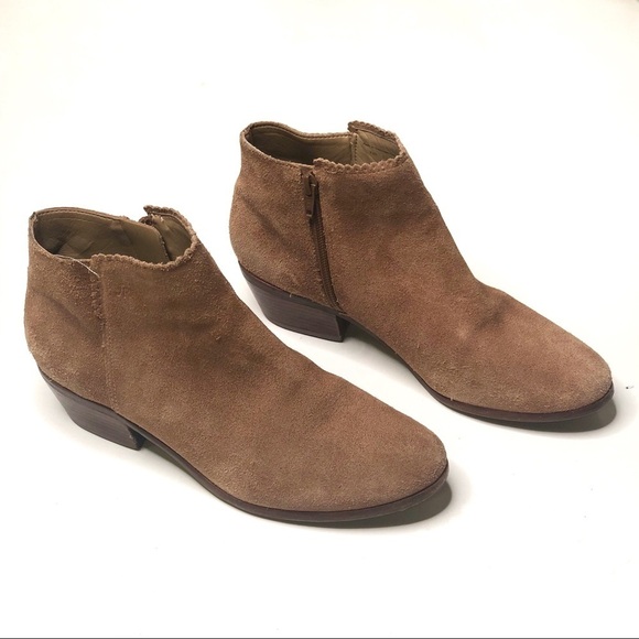 Jack Rogers Bailee Suede Ankle Boots Tan 8.5 - Picture 2 of 5